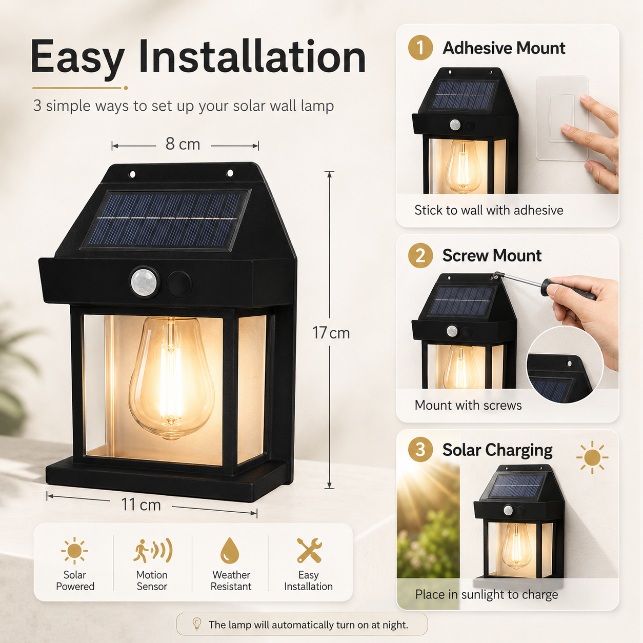 New super bright solar wall lamp
