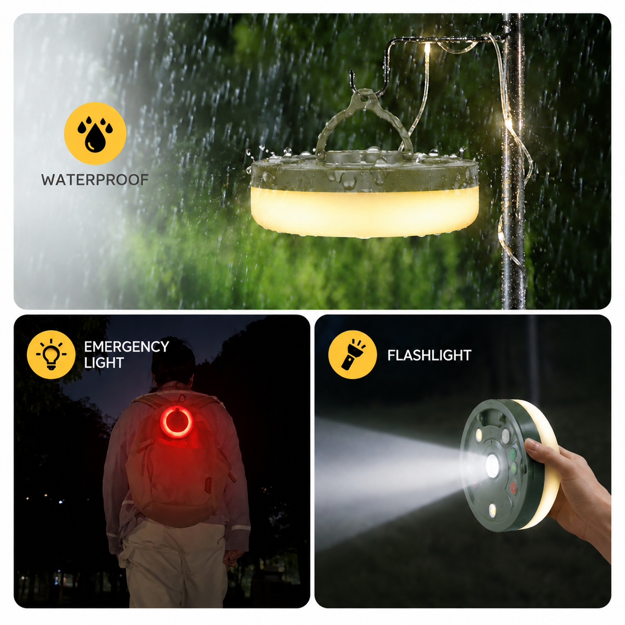 4-in-1 Camping String Light 33ft./10m