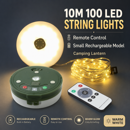 4-in-1 Camping String Light 33ft./10m