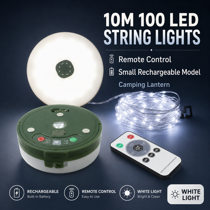 4-in-1 Camping String Light 33ft./10m